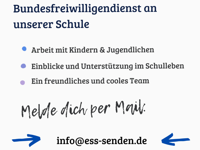 BFD an unserer Schule – wir suchen DICH!